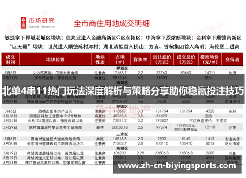 北单4串11热门玩法深度解析与策略分享助你稳赢投注技巧
