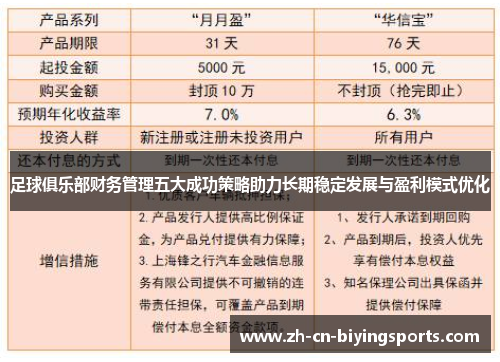 足球俱乐部财务管理五大成功策略助力长期稳定发展与盈利模式优化 足球俱乐部财务管理五大成功策略助力长期稳定发展与盈利模式优化